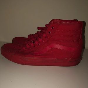 Red Hightop Old Skool Vans